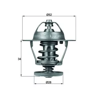 Thermostat d'eau MAHLE TX 68 88D