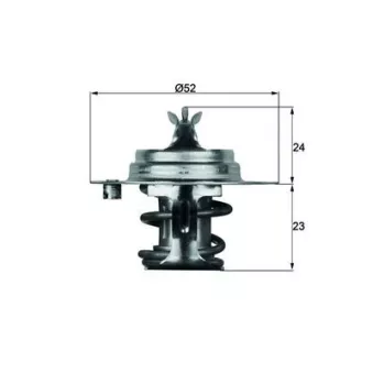 Thermostat, liquide de refroidissement MAHLE TX 7 88D S