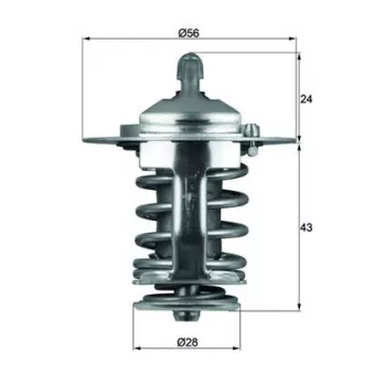 Thermostat d'eau MAHLE TX 70 82