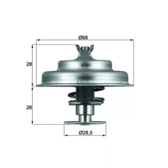 Thermostat d'eau MAHLE TX 75 80D