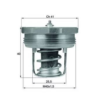 Thermostat d'eau MAHLE TX 89 83