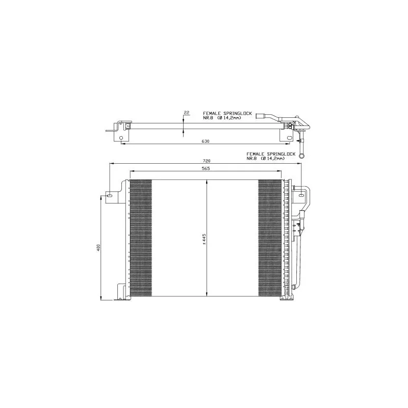 Condenseur, climatisation NRF 35834