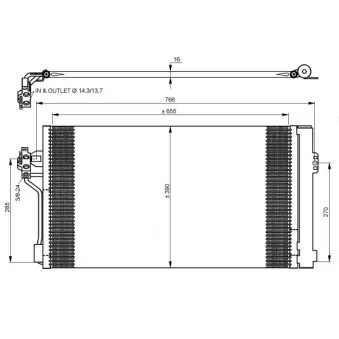 Condenseur, climatisation NRF 35934