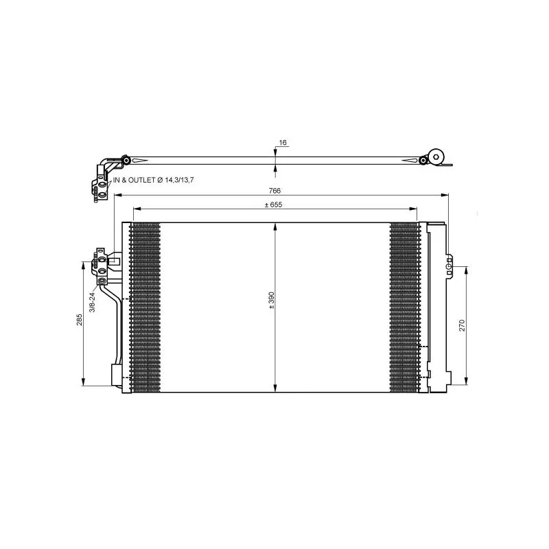 Condenseur, climatisation NRF 35934