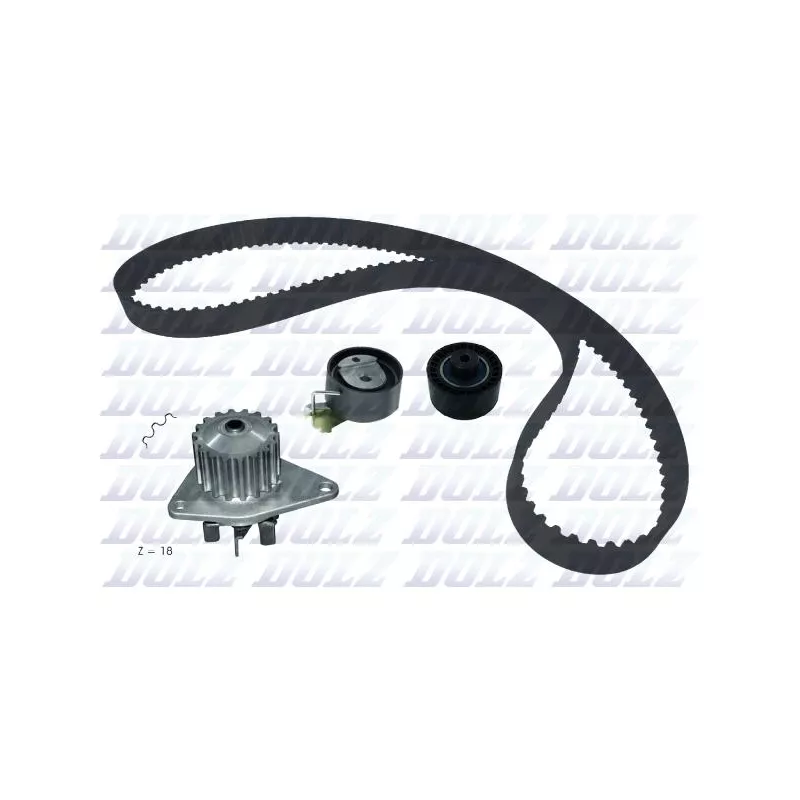Pompe à eau + kit de courroie de distribution DOLZ KD186