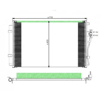 Condenseur, climatisation NRF 35985