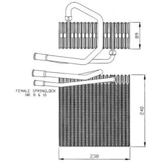 Evaporateur climatisation NRF 36011