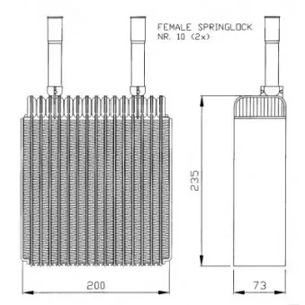 Evaporateur climatisation NRF 36074