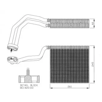 Evaporateur climatisation NRF 36137