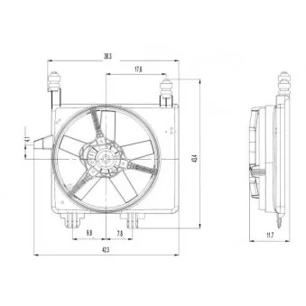 Ventilateur, refroidissement du moteur NRF 47022