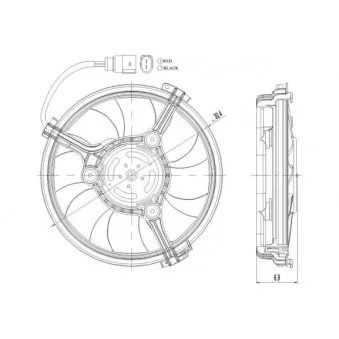 Ventilateur, refroidissement du moteur NRF 47208