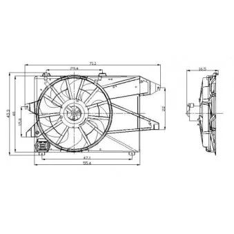 Ventilateur, refroidissement du moteur NRF 47260
