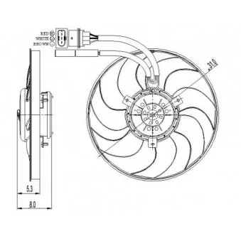 Ventilateur, refroidissement du moteur NRF 47408