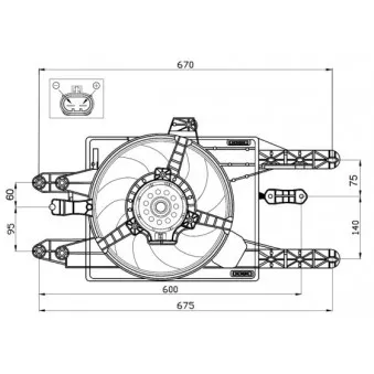 Ventilateur, refroidissement du moteur NRF 47455