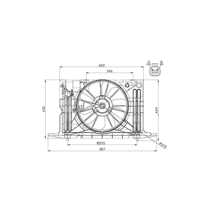 Ventilateur, refroidissement du moteur NRF 47576