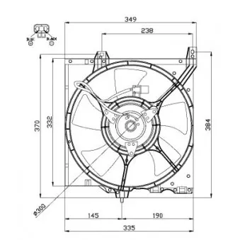 Ventilateur, refroidissement du moteur NRF 47670