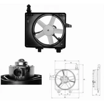 Ventilateur, refroidissement du moteur NRF 47680