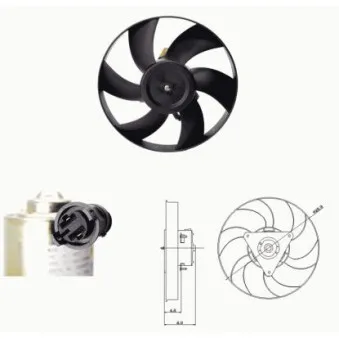 Ventilateur, refroidissement du moteur NRF 47692