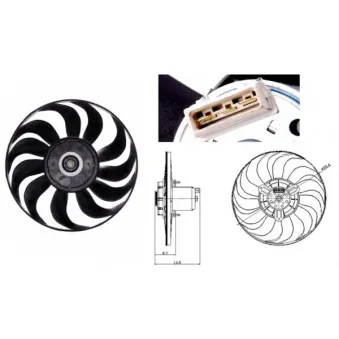 Ventilateur, refroidissement du moteur NRF 47700