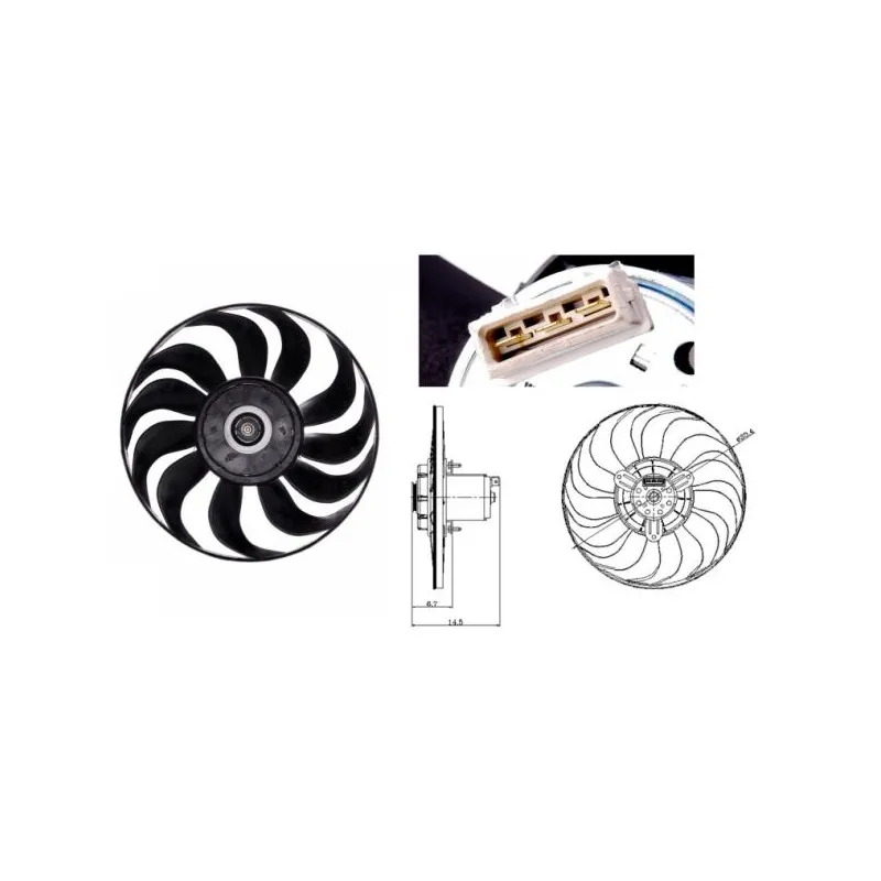 Ventilateur, refroidissement du moteur NRF 47700