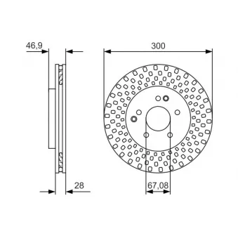 Jeu de 2 disques de frein avant BOSCH 0 986 479 D05