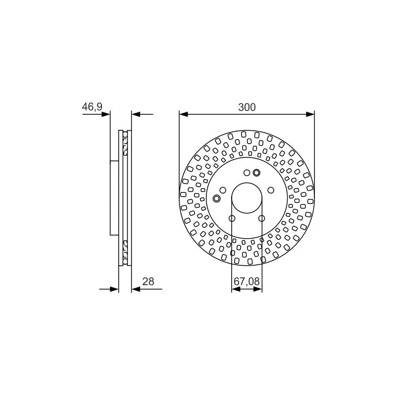 Jeu de 2 disques de frein avant BOSCH 0 986 479 D05
