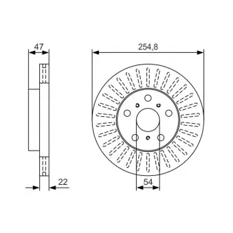 Jeu de 2 disques de frein avant BOSCH 0 986 479 T65