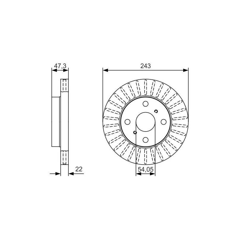 Jeu de 2 disques de frein avant BOSCH 0 986 479 T72