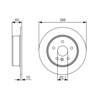 Jeu de 2 disques de frein avant BOSCH 0 986 479 T97