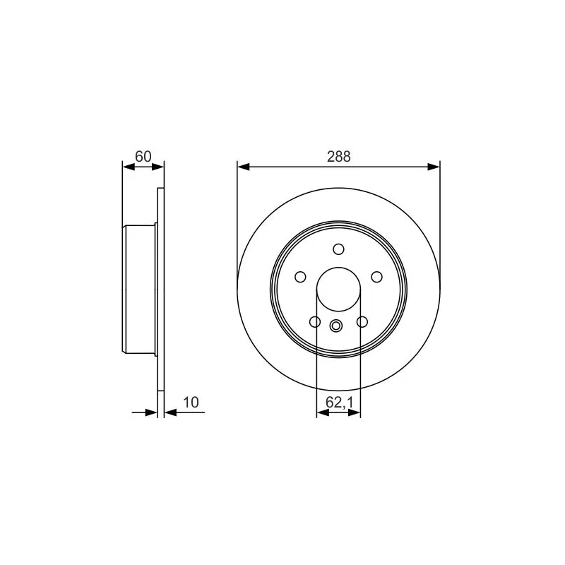 Jeu de 2 disques de frein avant BOSCH 0 986 479 T97