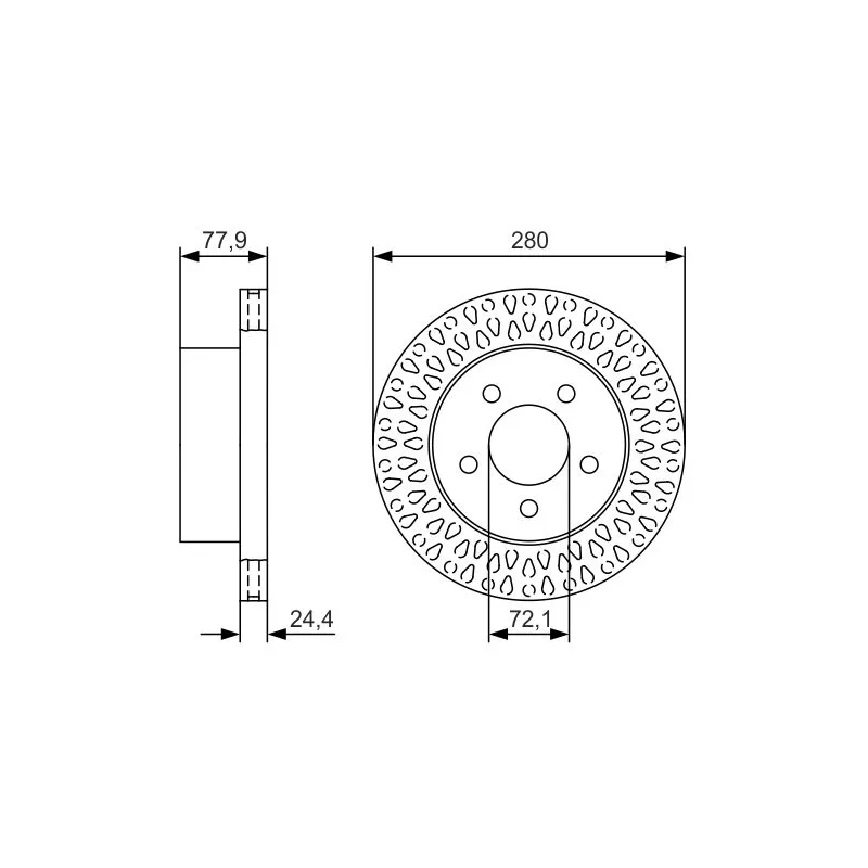 Jeu de 2 disques de frein avant BOSCH 0 986 479 U00