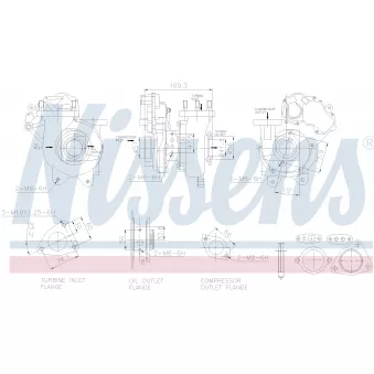 Turbocompresseur, suralimentation NISSENS 93469