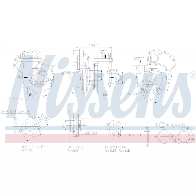 Turbocompresseur, suralimentation NISSENS 93469