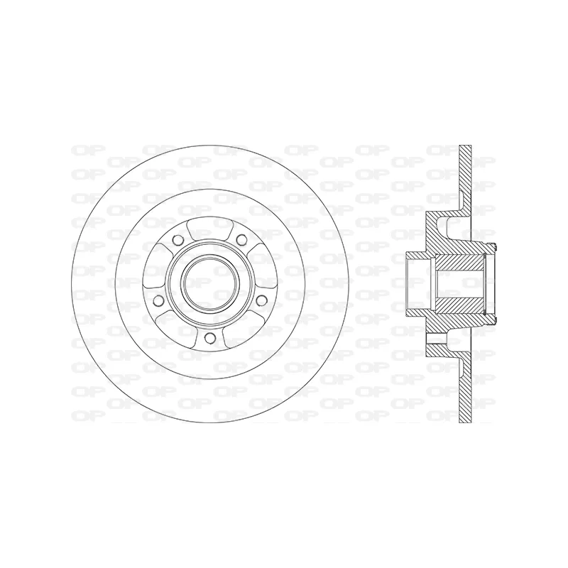 Jeu de 2 disques de frein arrière OPEN PARTS BDA2870.30