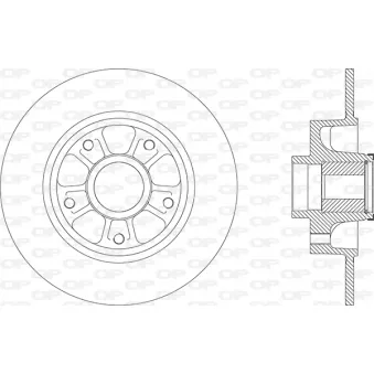 Jeu de 2 disques de frein arrière OPEN PARTS BDA2880.30