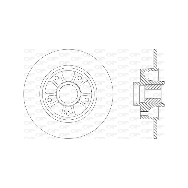 Jeu de 2 disques de frein arrière OPEN PARTS BDA2880.30