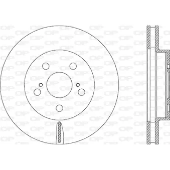Jeu de 2 disques de frein avant OPEN PARTS BDA2885.20