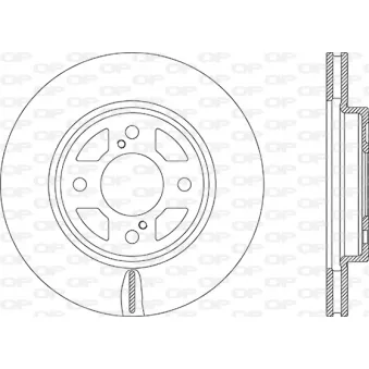 Jeu de 2 disques de frein avant OPEN PARTS BDA2887.20