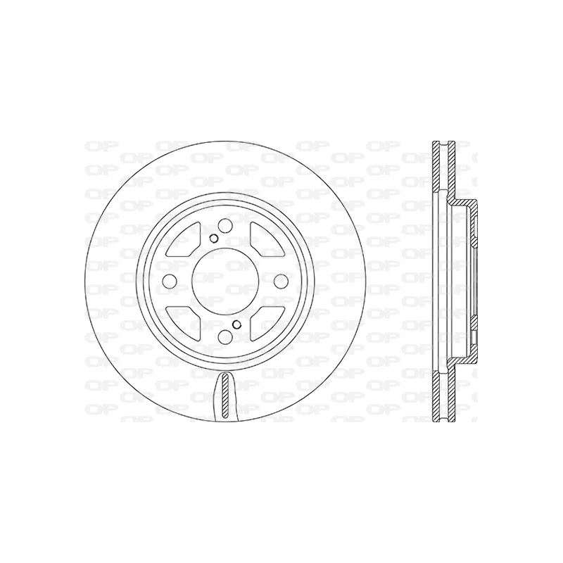 Jeu de 2 disques de frein avant OPEN PARTS BDA2887.20