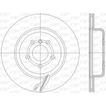 Disque de frein arrière gauche OPEN PARTS BDR2859.20