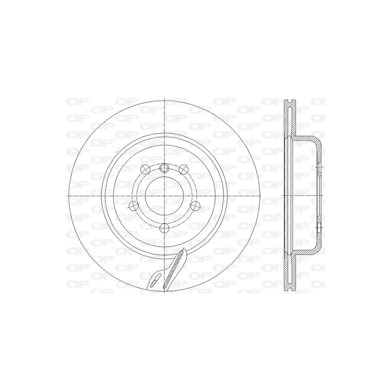 Disque de frein arrière gauche OPEN PARTS BDR2859.20