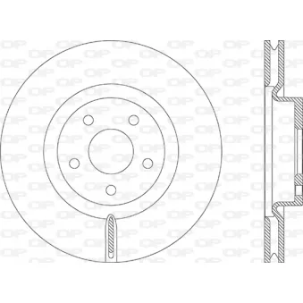 Jeu de 2 disques de frein avant OPEN PARTS BDR2881.20
