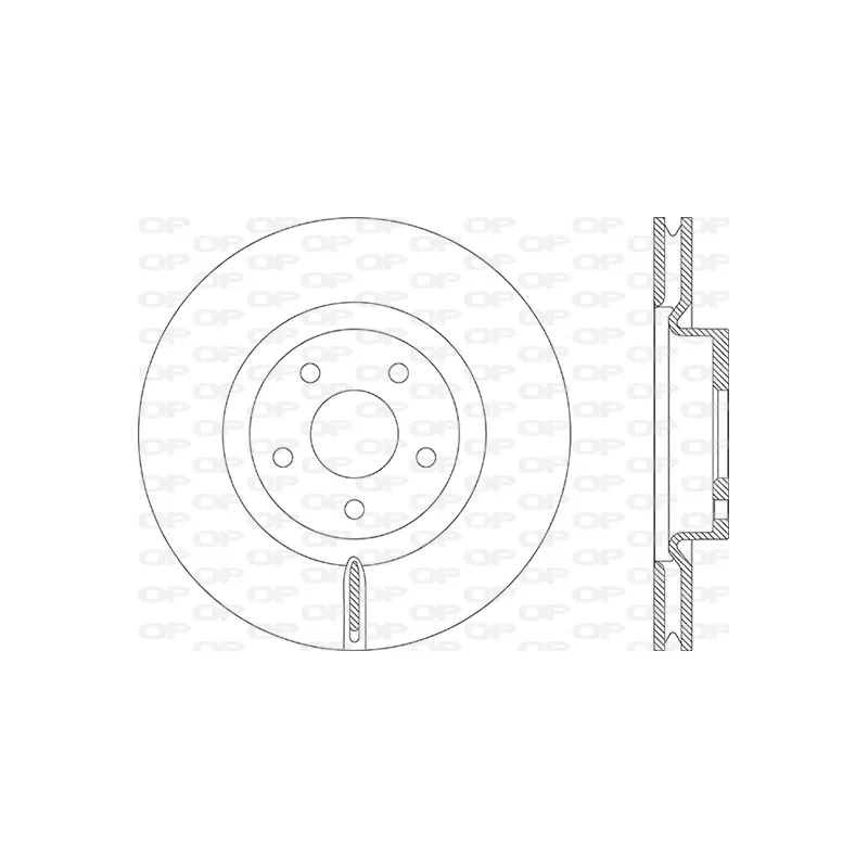 Jeu de 2 disques de frein avant OPEN PARTS BDR2881.20