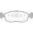 Jeu de 4 plaquettes de frein avant OPEN PARTS BPA0172.34 - Visuel 1