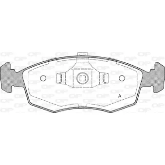 Jeu de 4 plaquettes de frein avant OPEN PARTS BPA0172.34