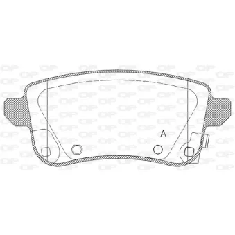 Jeu de 4 plaquettes de frein arrière OPEN PARTS