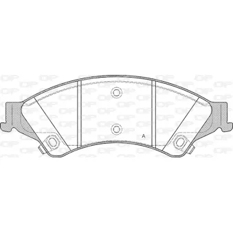 Jeu de 4 plaquettes de frein avant OPEN PARTS BPA1524.02