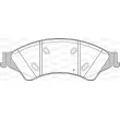 Jeu de 4 plaquettes de frein avant OPEN PARTS BPA1524.02 - Visuel 2