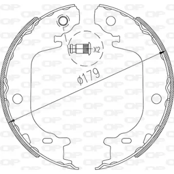 Jeu de mâchoires de frein OPEN PARTS BSA2269.00
