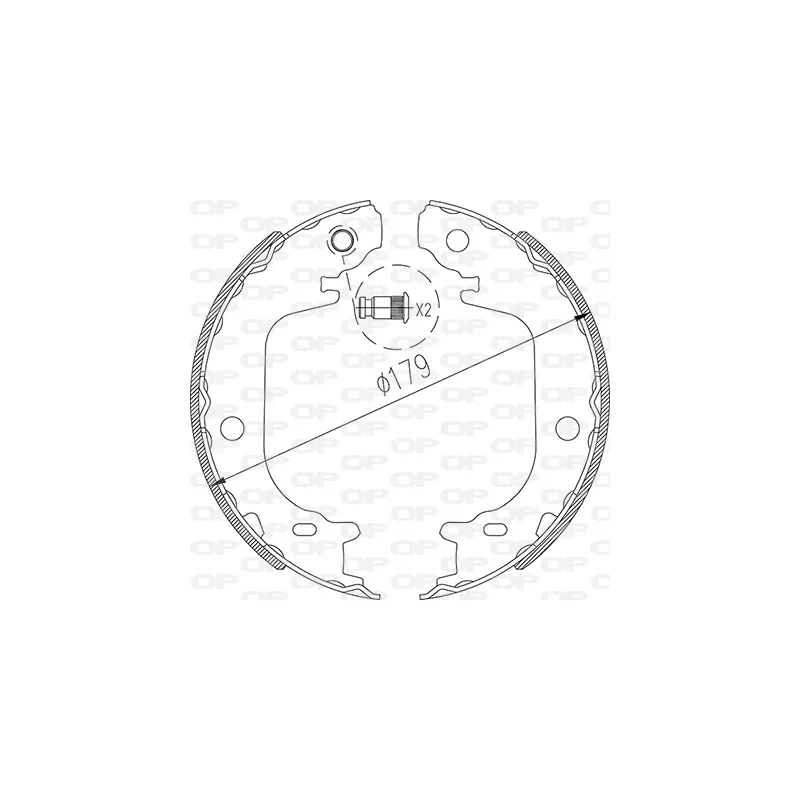Jeu de mâchoires de frein OPEN PARTS BSA2269.00